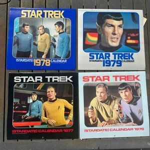 VIntage Star Trek (TOS) Star Date Calendars. Set of 4 from the 1970s